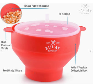 Microwave Popcorn Popper Collapsible- Black