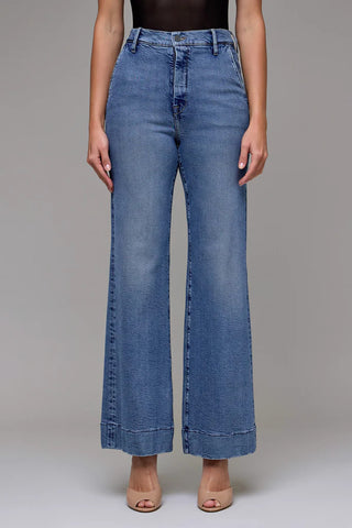 High Rise Happi Comfort Flare Jeans - Medium Wash