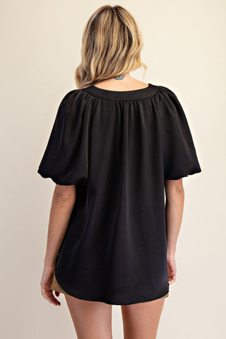 V-Neck Puff Sleeve Top