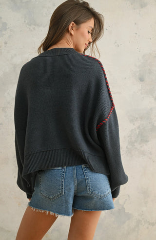 USA Rope Letter Sweater