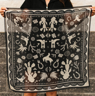 Game Day Down South Doily - Bandana Black