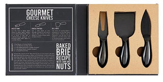 Matte Black Cheese Knives Book Set