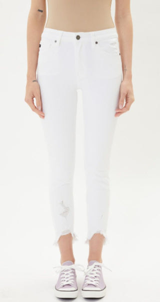 High Rise White Skinny Jeans