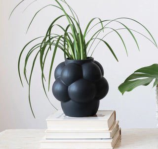 Stoneware Vase with Raised Dots