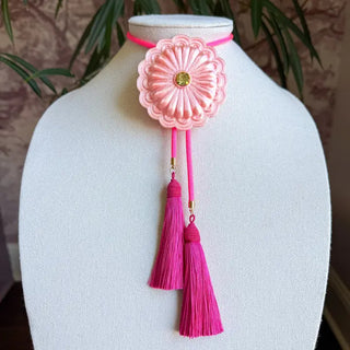 Concho Bolo Sugar Pink with Neon Pink & Fuchsia