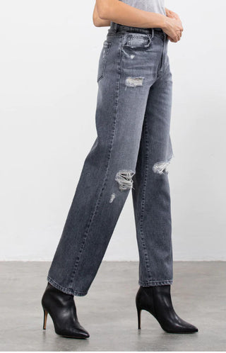 31" Inseam High Rise Grey Dad Jeans