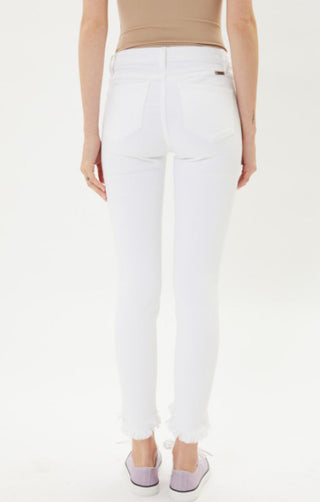 High Rise White Skinny Jeans