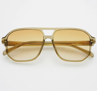Billie Unisex Aviator Sunglasses- Olive