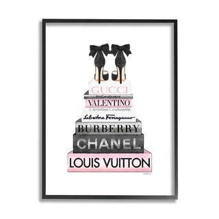 Black Heels Bookstack Frame - 16x20