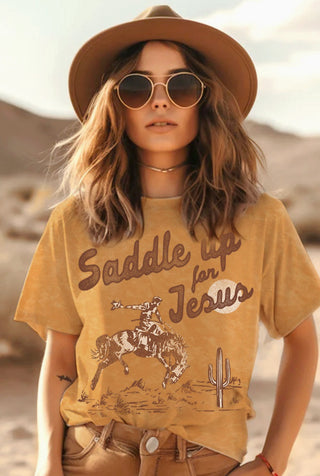 Saddle Up Mineral Graphic Top