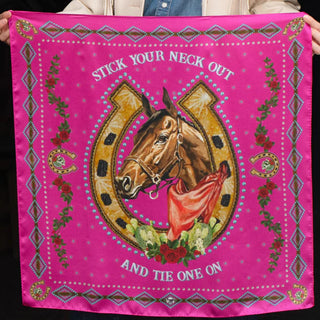 Hold Your Horses- Hot Pink/ Shorty 26"x26"