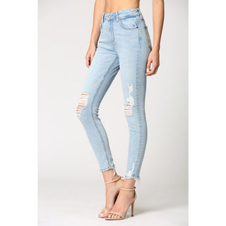 Amelia Light Wash Distressed Skinny Jeans