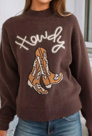Howdy Western Boot Sweater