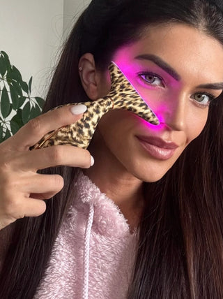 7 Color LED Neck & Face Massager Deluxe- Cheetah