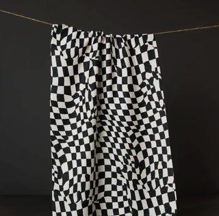 Glitchy Check Tea Towel
