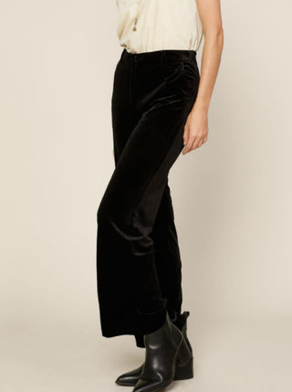 Black Velvet Wide Pants