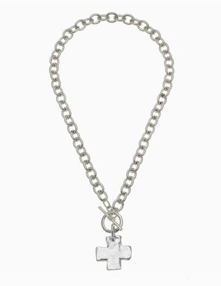 Silver Front Toggle Necklace
